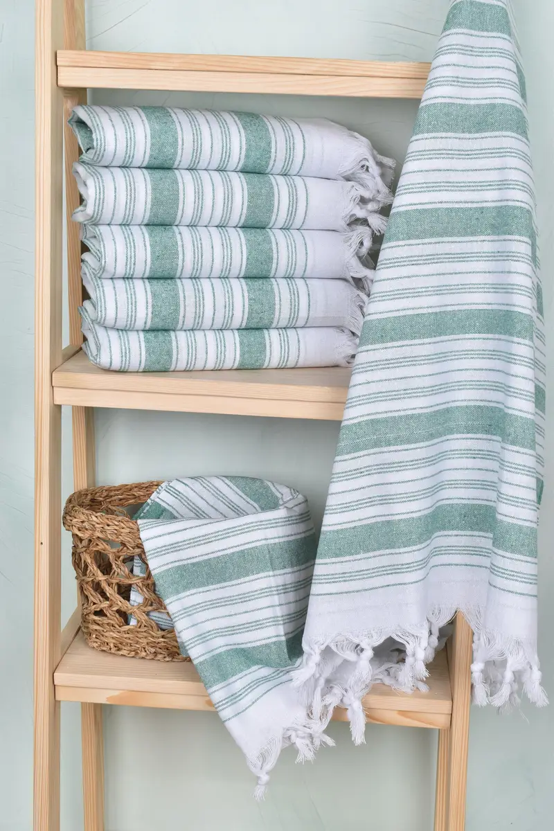 68x32 Cotton Striped Towel, Turkish hand towel, Best Friend Gift Ideas, Wedding Gift, Bridesmaid Towel, Friends Beach Towel, Turkish towel - 3