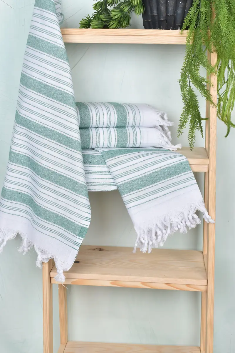 68x32 Cotton Striped Towel, Turkish hand towel, Best Friend Gift Ideas, Wedding Gift, Bridesmaid Towel, Friends Beach Towel, Turkish towel - 6