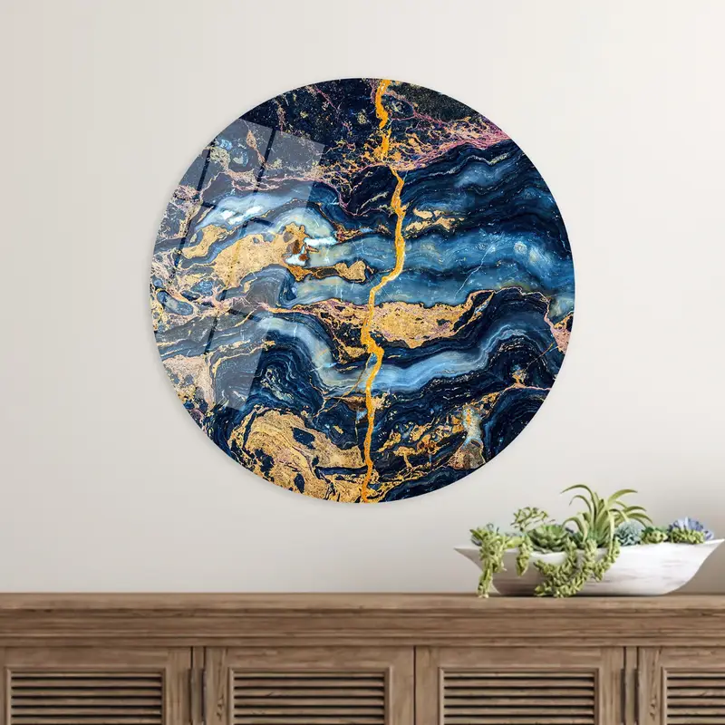 モダンな大理石の抽象キャンバス: トレンディでカラフルなプリント アート