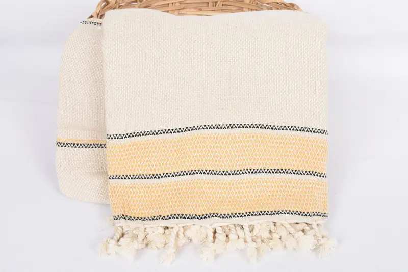 104x96 Cotton Striped Towel, Boho Throw Blankets, Turkish Blanket Throw, Christmas Gift Tags, Organic Throw, Bedspread, Monogram Blanket - 5