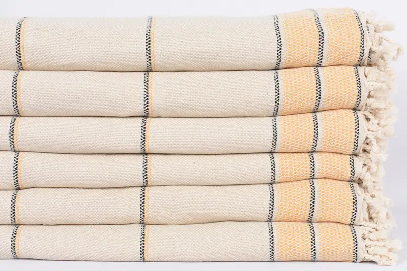 104x96 Cotton Striped Towel, Boho Throw Blankets, Turkish Blanket Throw, Christmas Gift Tags, Organic Throw, Bedspread, Monogram Blanket - 3