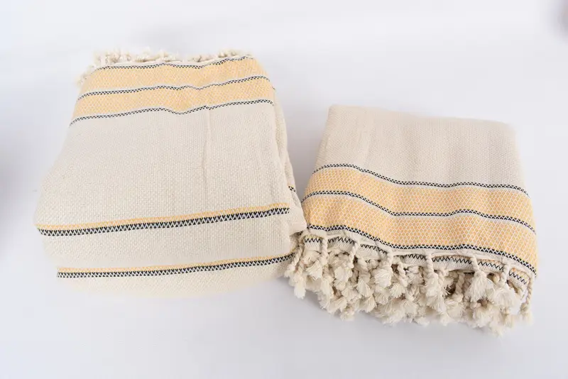 104x96 Cotton Striped Towel, Boho Throw Blankets, Turkish Blanket Throw, Christmas Gift Tags, Organic Throw, Bedspread, Monogram Blanket - 7