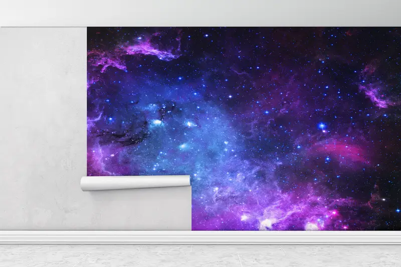 Starry Mural, Nature Wallpaper, View Wall Decor, Starry Sky Mural, Sky Wallpaper, Space Wall Painting, Night Mural, Milky Way Wall Painting, - 3