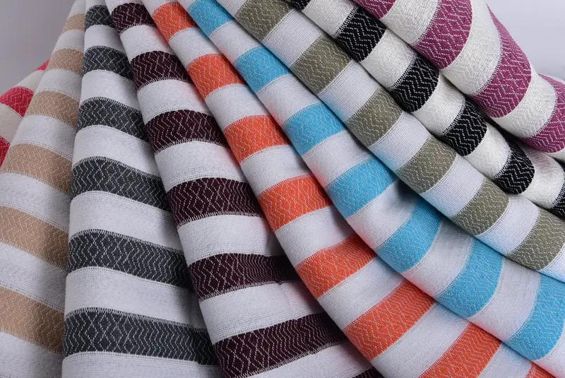 Monogram plaj havlusu, kişiselleştirilmiş plaj havlusu, 70x36 pamuklu çizgili havlu, düğün iyilikleri, lüks Türk peshtemal plaj havlu, iş arkadaşı için hediye - 5