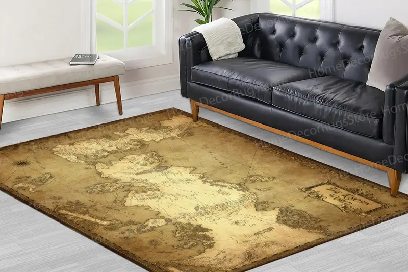 Eleganter bedruckter Teppich: Modernes Design, weicher Stoff, einzigartige Muster