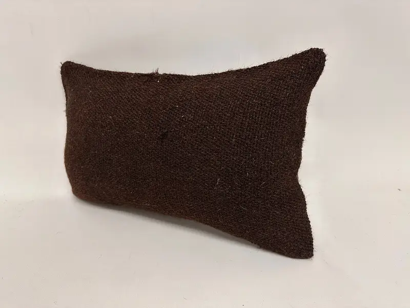 Brown Southwestern Embroidered Pillow, 12x20 Inches Throw Pillow - 4