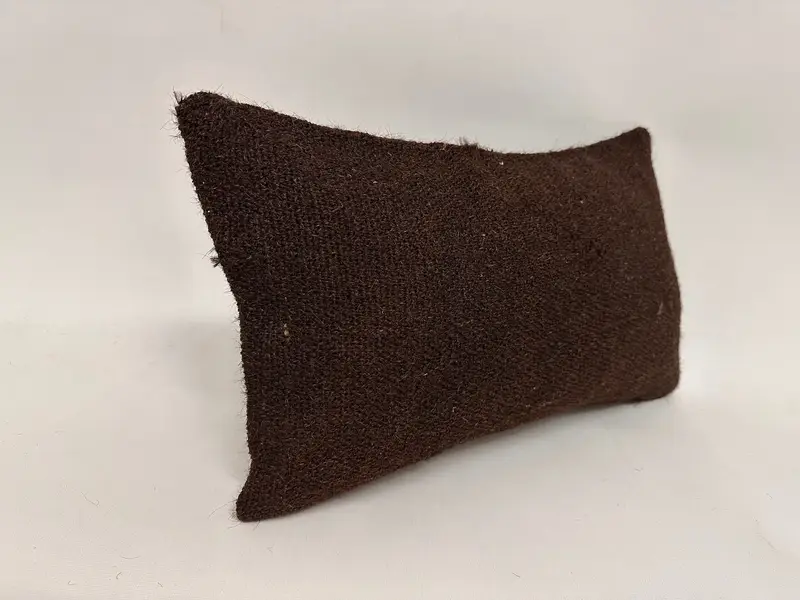 Brown Southwestern Embroidered Pillow, 12x20 Inches Throw Pillow - 3