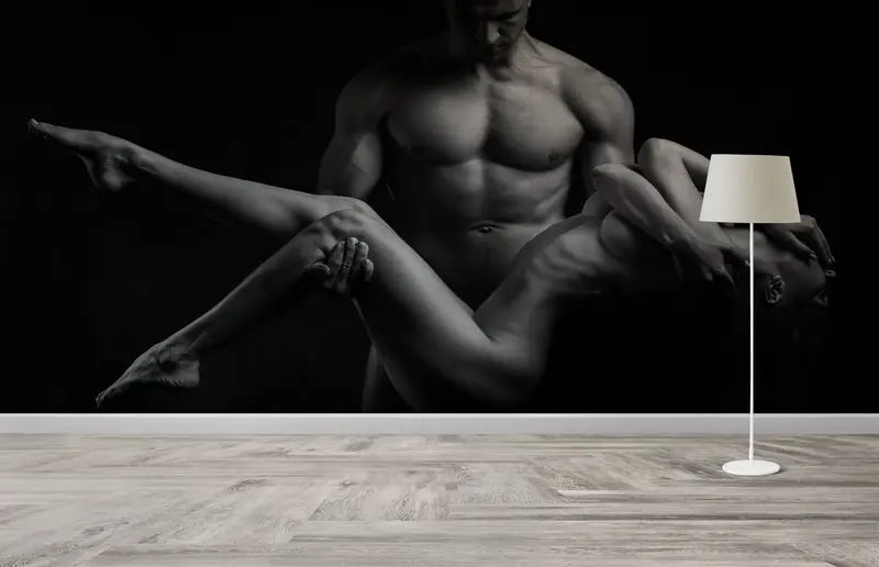 Sexy Couple Photo, 3d Wall Paper, Bedroom Wall Decor, Bright Wall Paper, Nude Wall Paper, Modern Wall Paper, Erotic Couple Decor, Mature Art - 4
