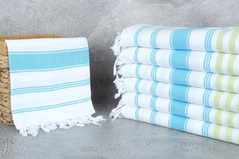 70x40 Cotton Striped Towel, Absorbent towel, Best Friend Gift, Beach Towel Bulk, Wedding For Favor, Peshtemal Towel USA, Bachelor Party Favors - 3