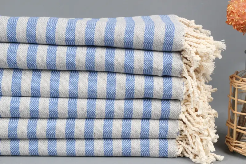 Custom Beach Towel, Unique Wedding Gift, 70x36 Cotton Striped Towel, Absorbent towel, Engagement Gift, Bridemaids Beach Towel, Monogram Beach Towel - 2