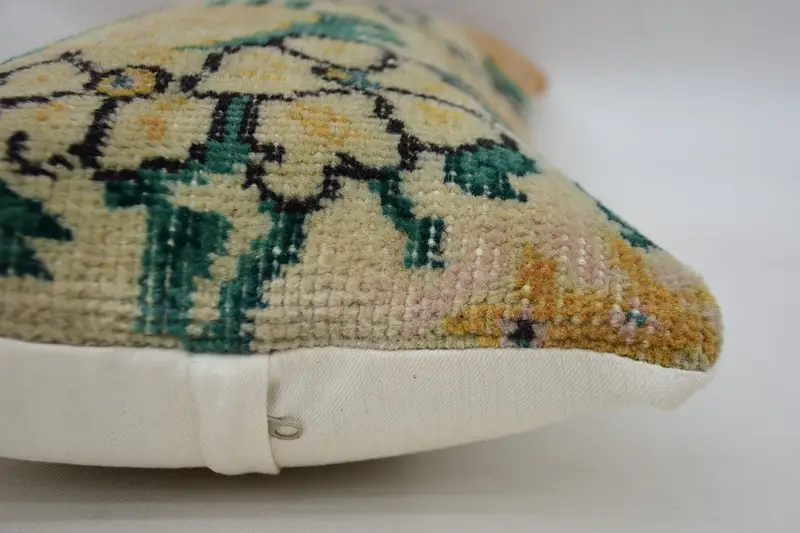 Vintage Kilim Pillow, Pattern Throw Cushion Cover, Interior Designer Pillow, Vintage Pillow, 12x20 Beige Cushion Cover, Pillow Cover - 2