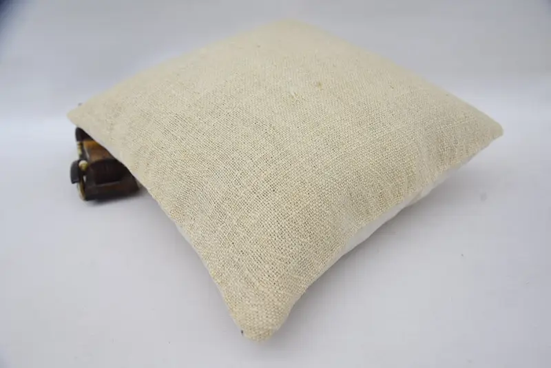 Knitted Pillow Case, Turkish Pillow, Neutral Throw Cushion, Rustic Cushion, Pillow for Couch, Cushion, 16x16 Beige Cushion Case, Antique Pillows - 6