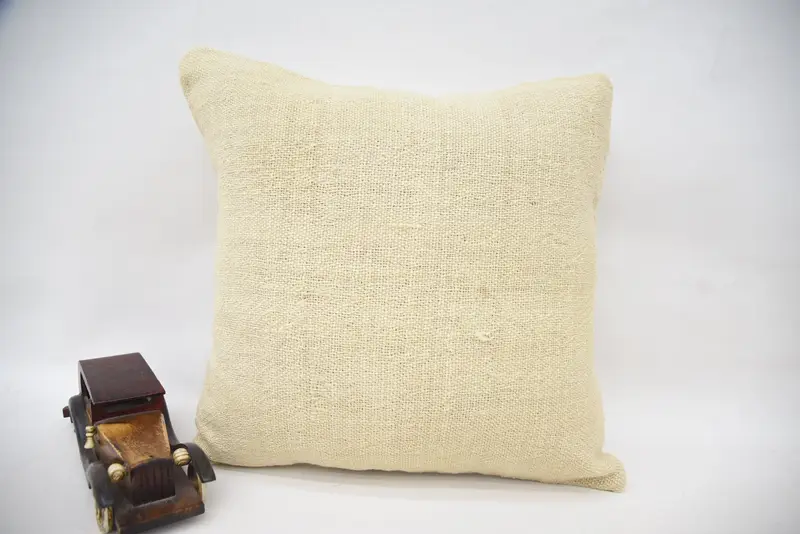 Knitted Pillow Case, Turkish Pillow, Neutral Throw Cushion, Rustic Cushion, Pillow for Couch, Cushion, 16x16 Beige Cushion Case, Antique Pillows - 1