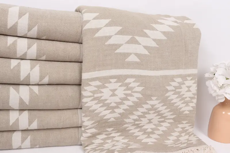 Custom Blanket, Valentine Day Gift For Her, Bachelor Party Favors, Throw Blanket Couch, 84x56 Cotton Kilim Towel, Housewarming Gift, Shower Curtain - 2