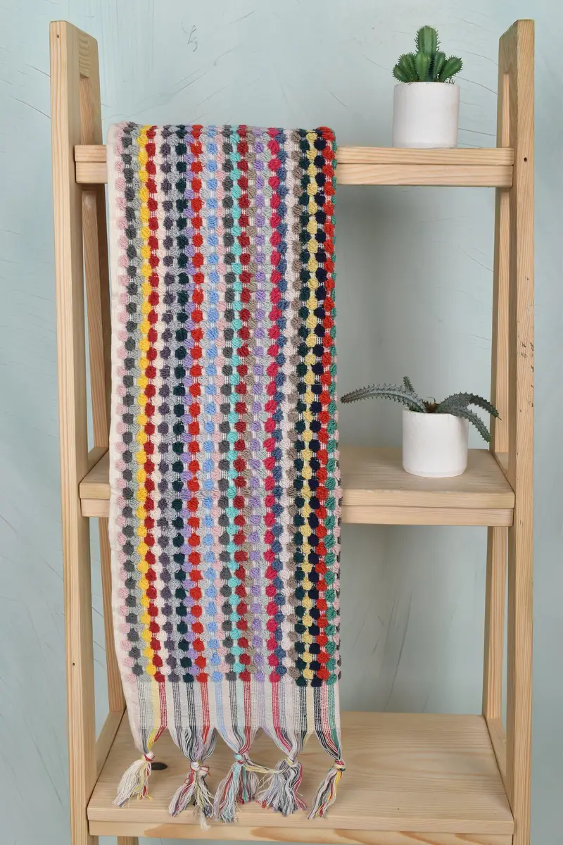 Wedding Anniversary Gift, Turkish Tea Towel, Wedding Gifts Towel, Wedding Gift, Summer Gift, 40x20 Cotton Pom Pom Towel, Monogram Kitchen Towel - 7