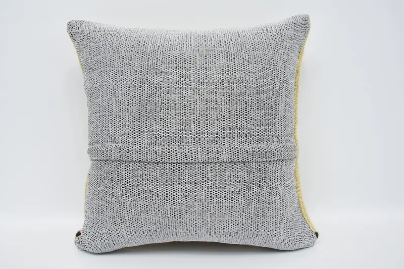 Boho Pillow, Pillow Case, 18x18 Beige Pillow Sham, Crochet Pattern Pillow Cover, Bench Cushion, Antique Pillows, Vintage Pillow, Natural Cushion - 6