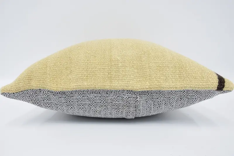 Boho Pillow, Pillow Case, 18x18 Beige Pillow Sham, Crochet Pattern Pillow Cover, Bench Cushion, Antique Pillows, Vintage Pillow, Natural Cushion - 5