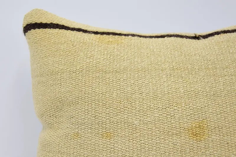 Boho Pillow, Pillow Case, 18x18 Beige Pillow Sham, Crochet Pattern Pillow Cover, Bench Cushion, Antique Pillows, Vintage Pillow, Natural Cushion - 2