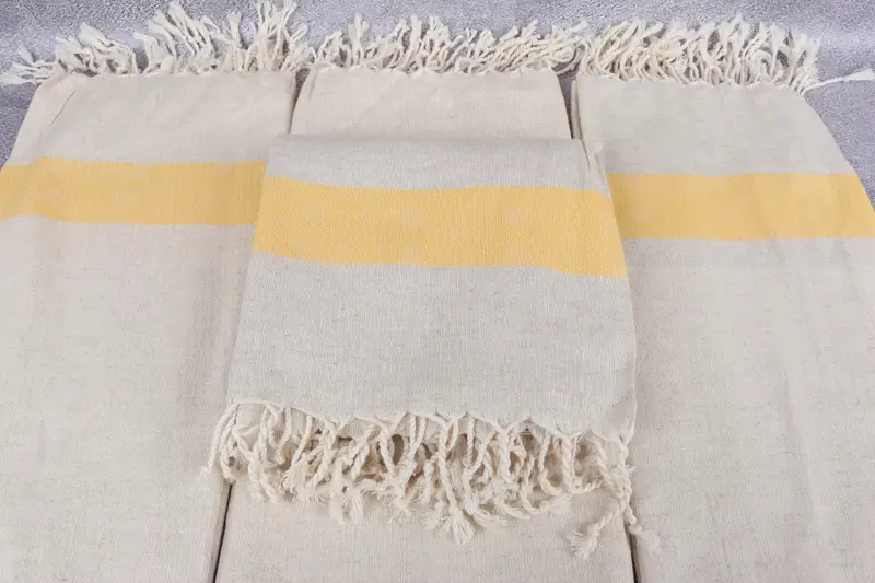 Quick-dry towel, Wedding Day Gift For Bride, Personalized Gift, 70x36 Linen Striped Towel, Turkish Towel Beach, Monogram Turkish Bath Towel - 4