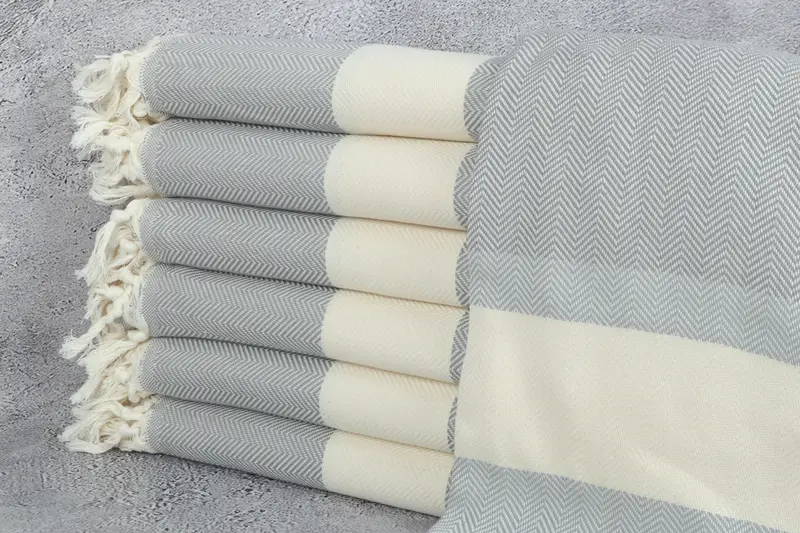 Turkish Towel Beach, Custom Gifts, Beach Size Towel, Hammam towel, Organic towel, Turkish Bath Towel USA, 70x40 Cotton Herringbone Towel - 1