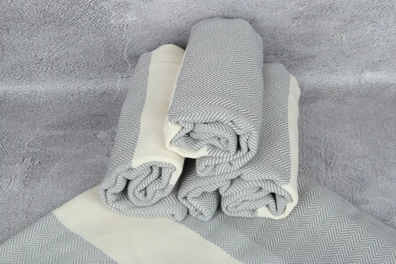 Turkish Towel Beach, Custom Gifts, Beach Size Towel, Hammam towel, Organic towel, Turkish Bath Towel USA, 70x40 Cotton Herringbone Towel - 7