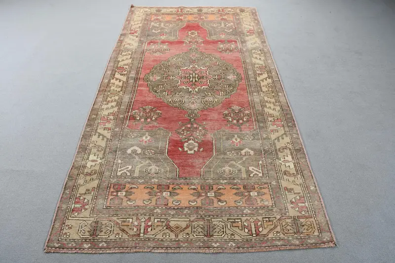 Alfombra Ikat Roja 1,2x2,5m Decoración Elegante