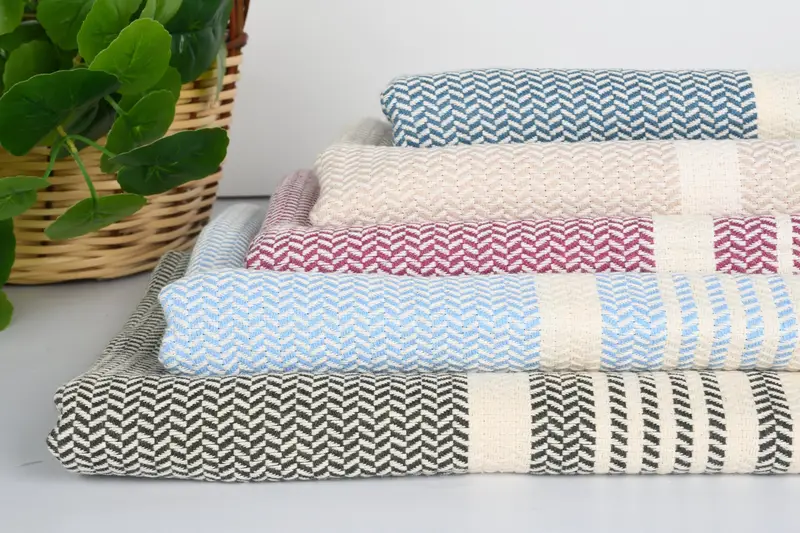 Embroidery Towels, 40x18 Cotton Striped Towel, Personalized Gifts, Valentine Day Gift For Her, Bridesmaid Gifts, Monogram Hand Towel, Summer Gift - 4