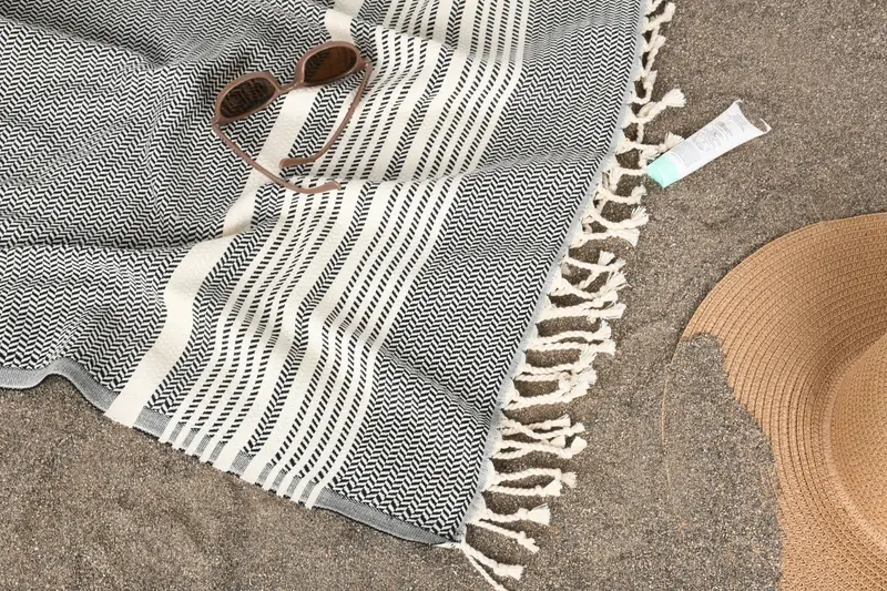 Embroidery Towels, 40x18 Cotton Striped Towel, Personalized Gifts, Valentine Day Gift For Her, Bridesmaid Gifts, Monogram Hand Towel, Summer Gift - 8