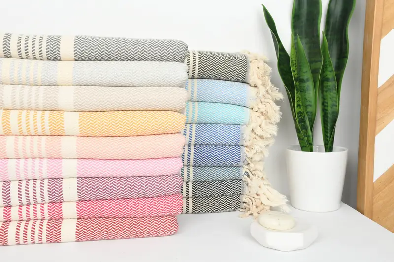 Embroidery Towels, 40x18 Cotton Striped Towel, Personalized Gifts, Valentine Day Gift For Her, Bridesmaid Gifts, Monogram Hand Towel, Summer Gift - 2