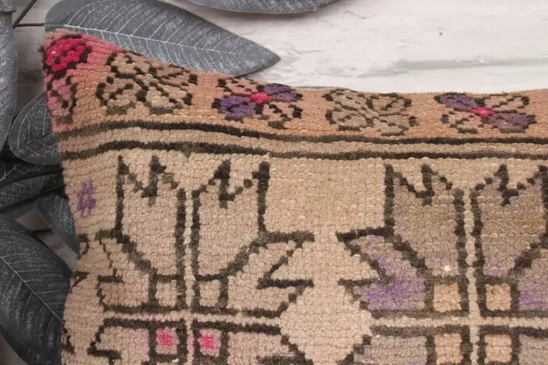 12x24 Beige Pillow Case, Gift Pillow, Hippie Throw Cushion Case, Vintage Kilim Pillow, Interior Designer Pillow, Traditional Pillow, Cushion Case - 2