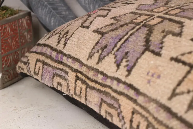 12x24 Beige Pillow Case, Gift Pillow, Hippie Throw Cushion Case, Vintage Kilim Pillow, Interior Designer Pillow, Traditional Pillow, Cushion Case - 7