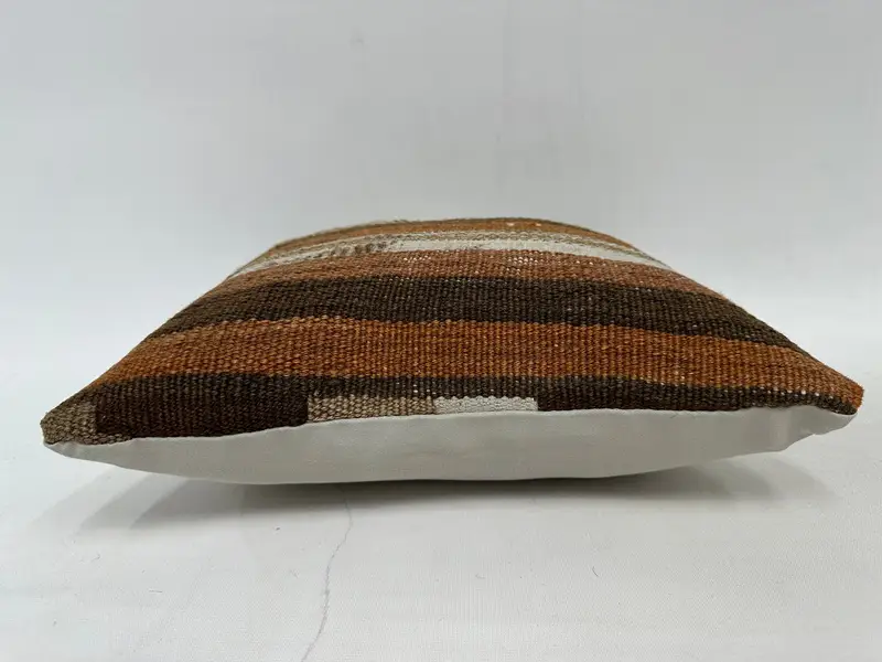 14x14 Brown Cushion Cover, Cozy Throw Cushion Case, Office Chair Pillow, Couch Pillow Cover, Gift Pillow, Pillow, Boho Pillow, Turkish Pillow - 5