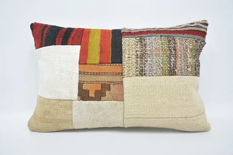 16x24 White Pillow Cover, Vintage Kilim Pillow, Cushion, Kilim Pillow, Turkish Pillow, Custom Pillow Sham, Pet Cushion Cover - 1