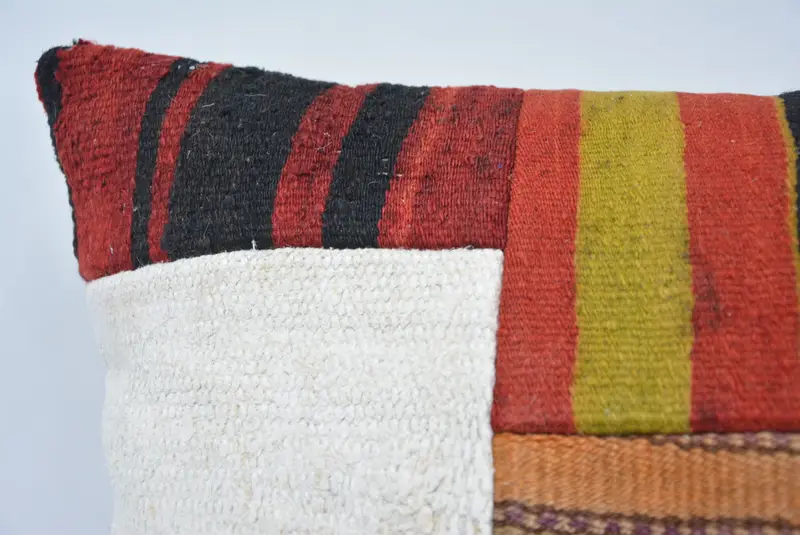 16x24 White Pillow Cover, Vintage Kilim Pillow, Cushion, Kilim Pillow, Turkish Pillow, Custom Pillow Sham, Pet Cushion Cover - 2