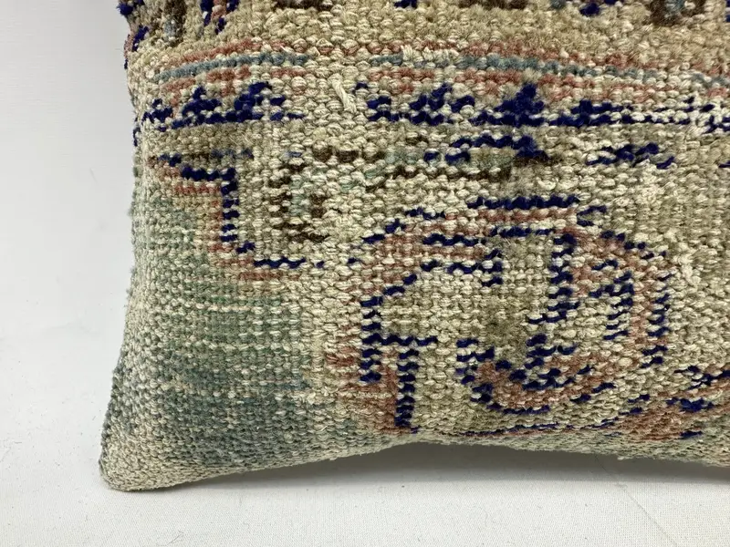14x14 Beige Cushion Case, Handmade Kilim Cushion, Kilim Pillow, Handmade Throw Pillow Case, Antique Pillows, Pillow, Armchair Cushion - 2