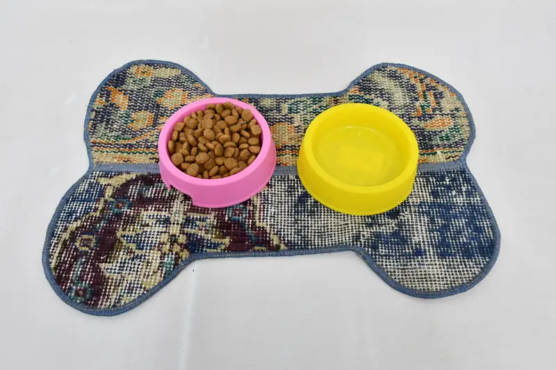 Köpük Dolgulu, Rahat Mavi ve Kahverengi Pamuklu Evcil Hayvan Matı, Evcil Hayvan Yastığı