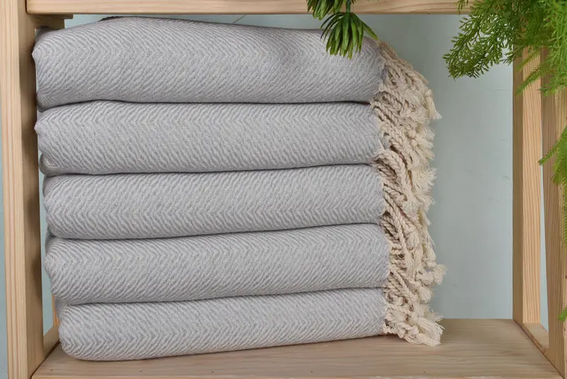 70x40 Cotton Chevron Towel, Spa Towel, Scarf Towel, Housewarming Gift, Valentines Day Gift For Him, Absorbent Turkish towel, Bridesmaid Gift - 1