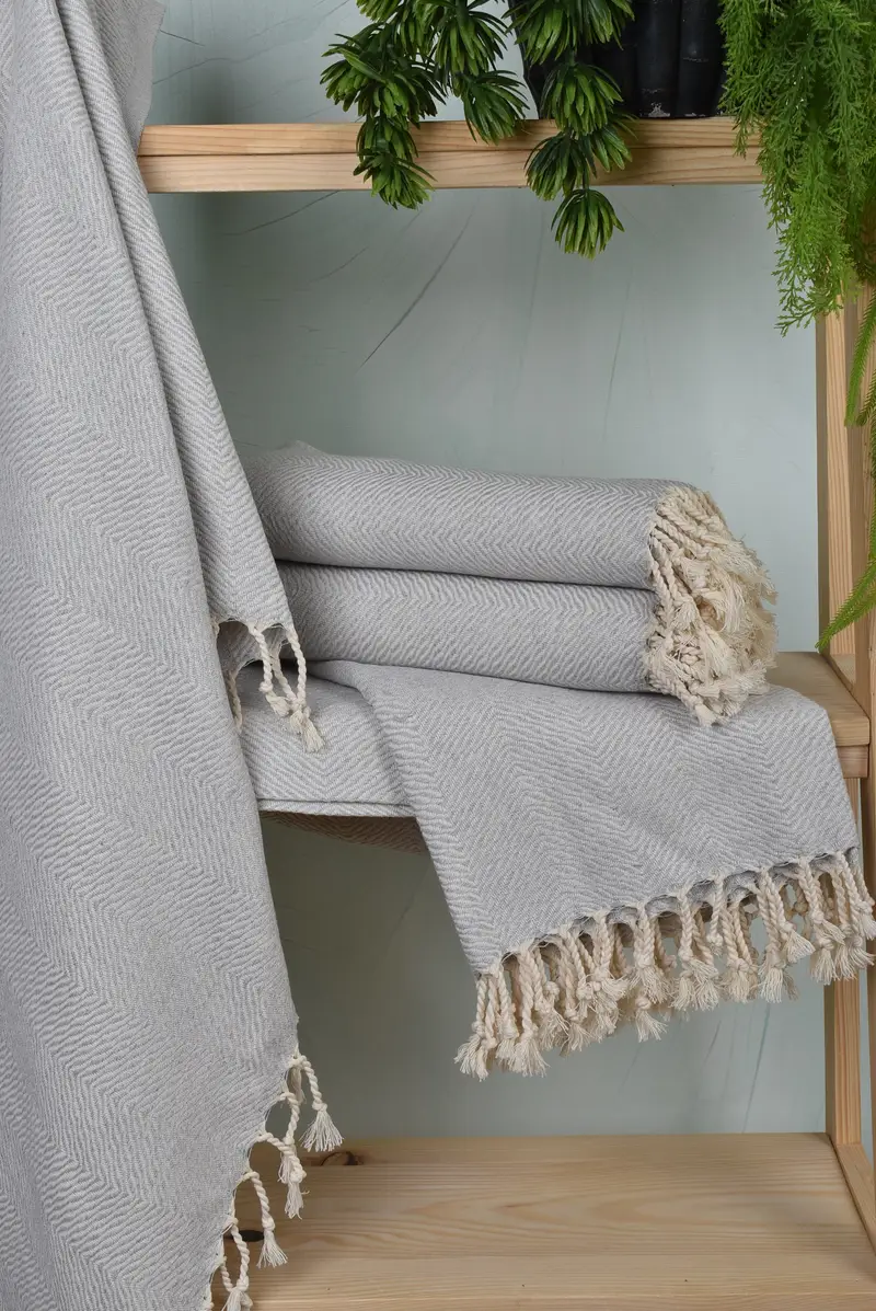 70x40 Cotton Chevron Towel, Spa Towel, Scarf Towel, Housewarming Gift, Valentines Day Gift For Him, Absorbent Turkish towel, Bridesmaid Gift - 6