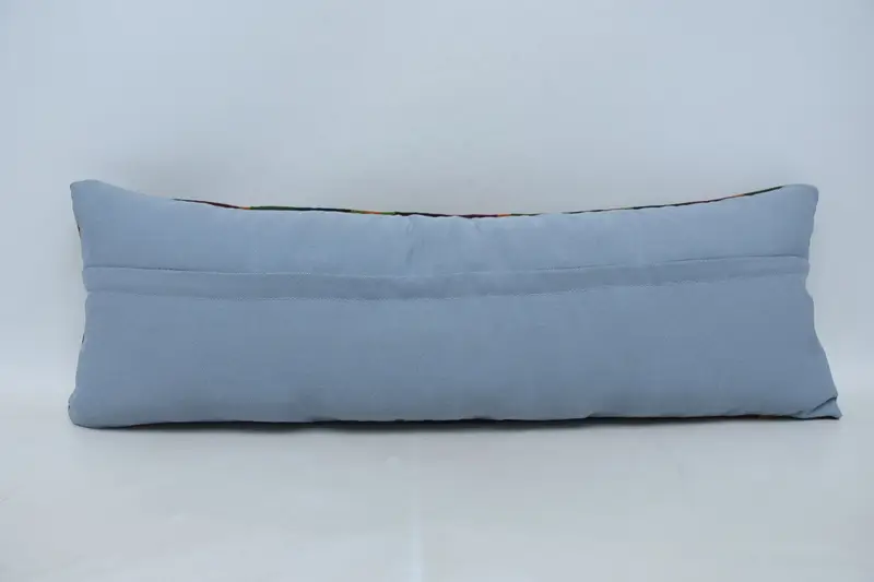 Vintage Kilim Throw Pillow, 12x36 Red Pillow Cover, Turkish Kilim Pillow, Pillow Case, Boho Pillow Sham Cover, Bolster Pillow Sham - 6