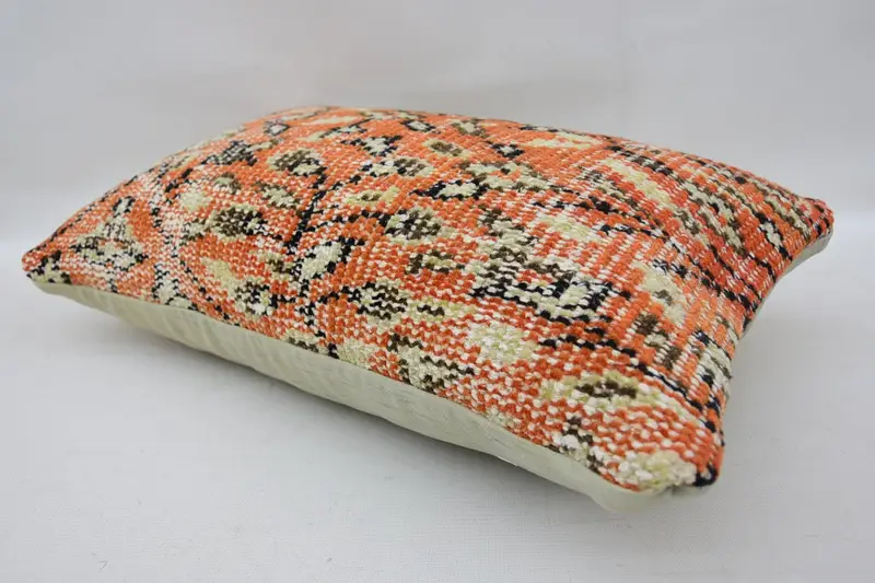 Vintage Pillow, Indoor Cushion, Cushion Case, Boho Pillow, Farmhouse Cushion Cover, Garden Cushion Cover, Throw Kilim Pillow, 12x20 Red Cushion - 6