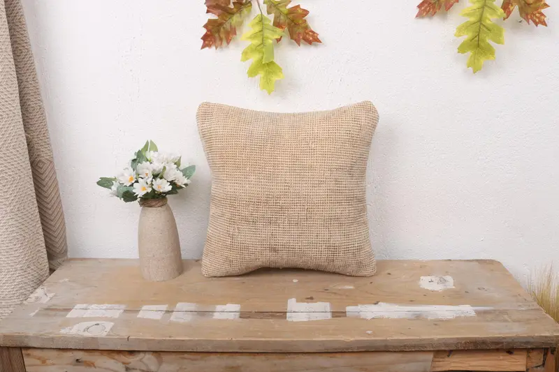 Beige & braunes Southwestern-Wurfkissen, 12x12 Vintage-Kissen