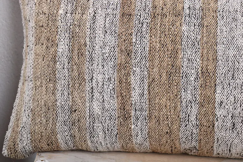 Boho Pillow, Cushion Case, 12x36 Beige Cushion Case, Handwoven Pillow Cover Pillow, Boho Pillow Sham Cover, Kilim Pillow Cover - 3