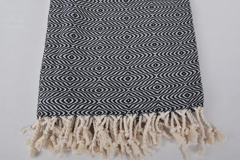 Scarf Towel, Hammam towel, Bath towel, Personalized Beach Towel, 70x40 Cotton Zigzag Diamond Towel, Wedding Gift Ideas, Custom Bath Towel - 3