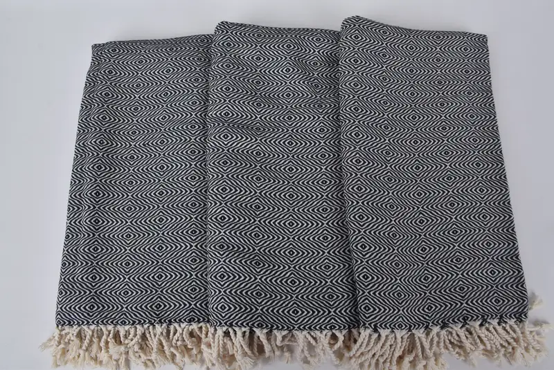 Scarf Towel, Hammam towel, Bath towel, Personalized Beach Towel, 70x40 Cotton Zigzag Diamond Towel, Wedding Gift Ideas, Custom Bath Towel - 7
