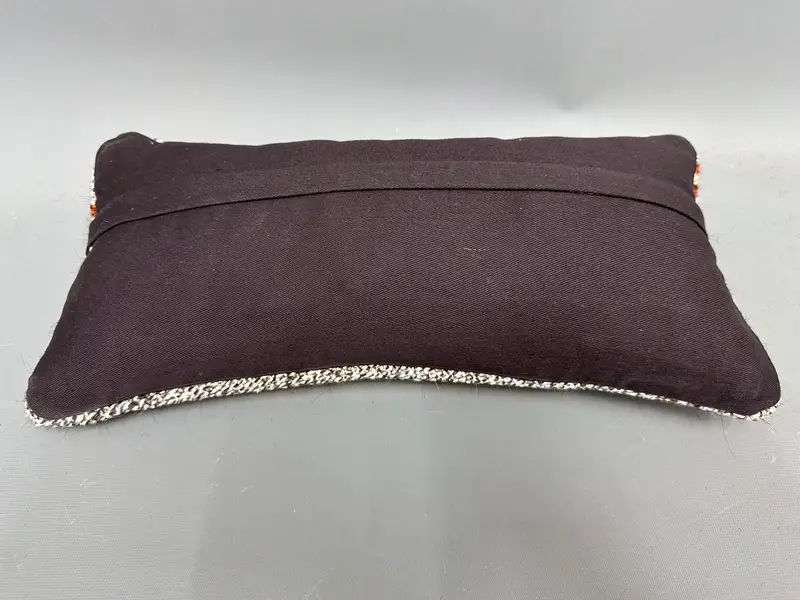 Cushion, Ethnical Kilim Rug Pillow, Pillow for Sofa, Vintage Kilim Pillow, Neutral Throw Cushion, Cotton Pillow, 8x16 Brown Cushion Cover - 7