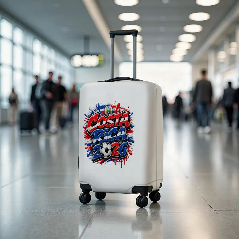 Costa Rica Soccer Luggage Cover, 2026 Fan Suitcase Protector with Vibrant Design - 1