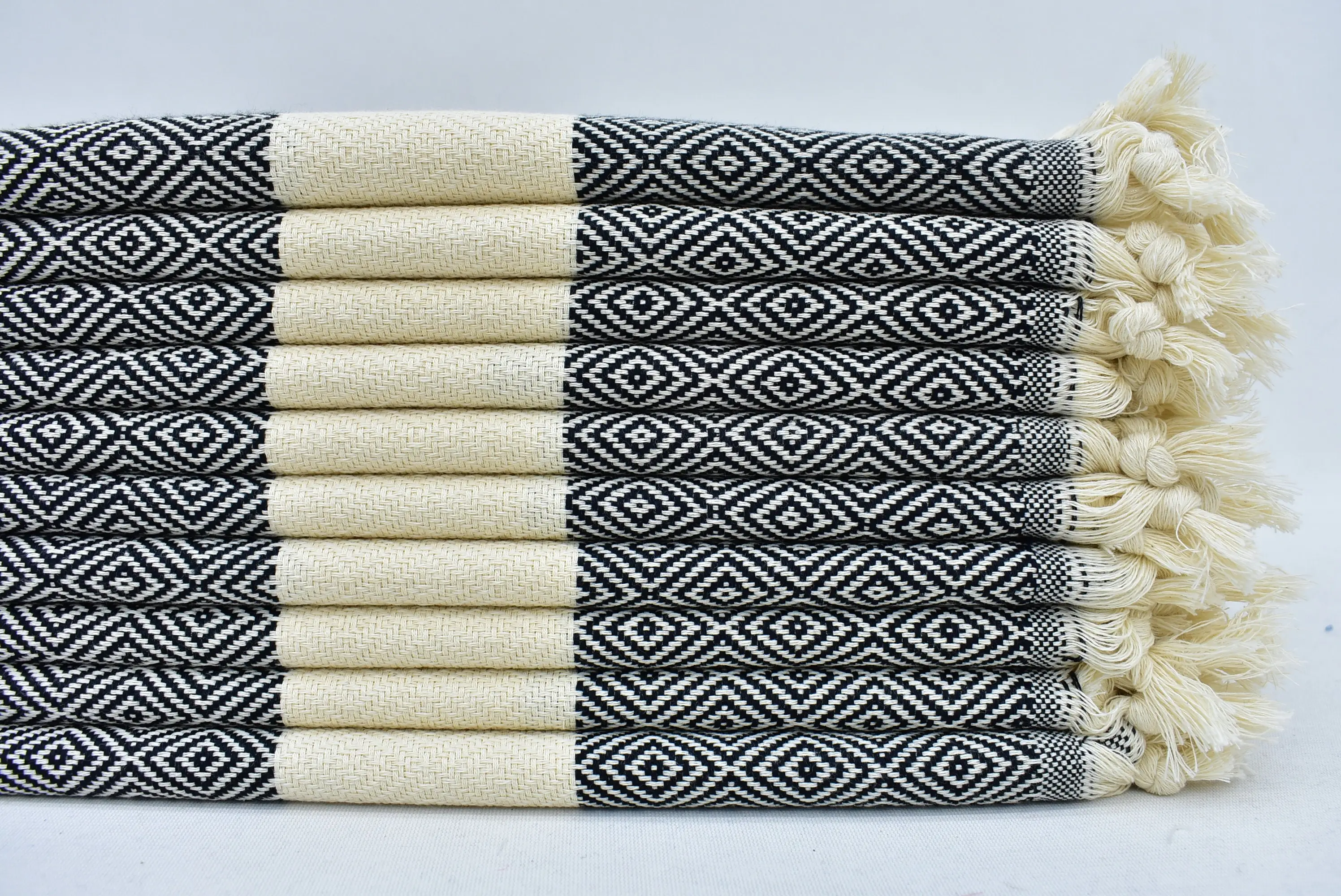 Monogram Hand Towel Black Diamond Tea Towel, 36x20 Inches - 1
