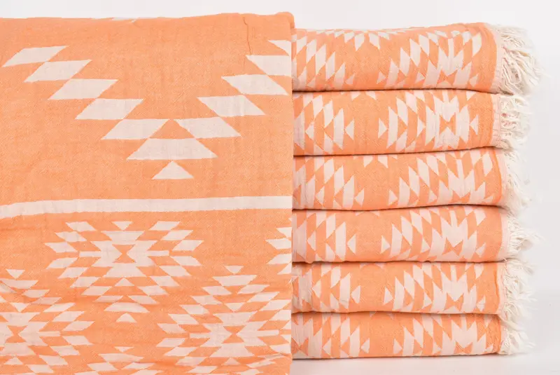 Extra Large Tablecloth, Housewarming Gift, Organic Throw, Gift For Mom, 84x56 Cotton Kilim Towel, Throw Blanket Couch, Bridal Shower Gift - 1