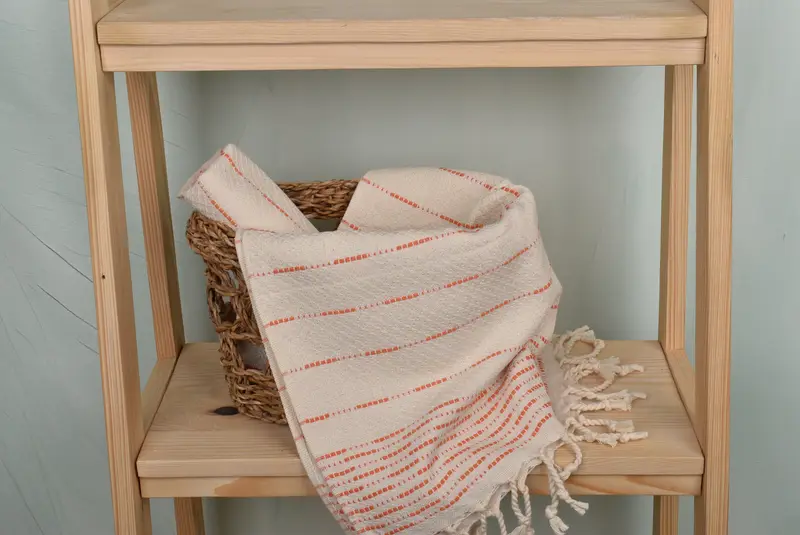 Turkish Towel Hand Towel, 36x18 Cotton Striped Design Towel, Turkish Hand Towel, Custom Name Towel, Personalized Kitchen Towel, Employee Gifts - 4