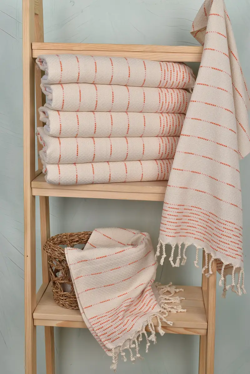 Turkish Towel Hand Towel, 36x18 Cotton Striped Design Towel, Turkish Hand Towel, Custom Name Towel, Personalized Kitchen Towel, Employee Gifts - 3